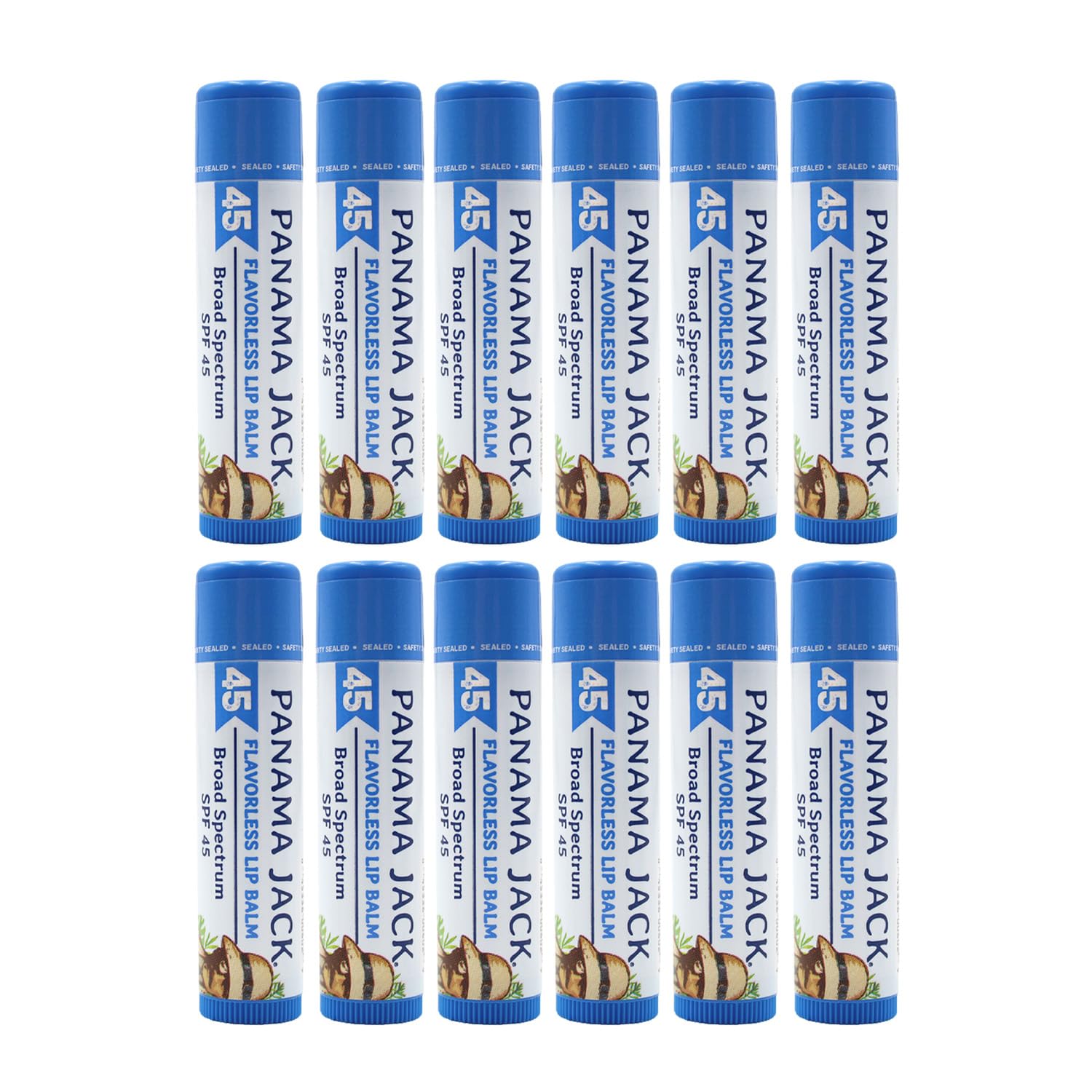 Panama Jack Sunscreen Lip Balm Dreamsicle flavor on a bottle, smooth lip protection and tropical flavor.