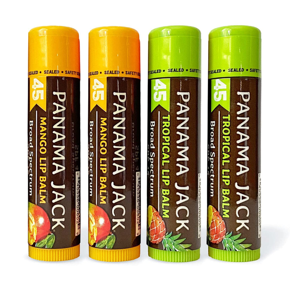 Panama Jack Sunscreen Lip Balm Flavor Pack on display