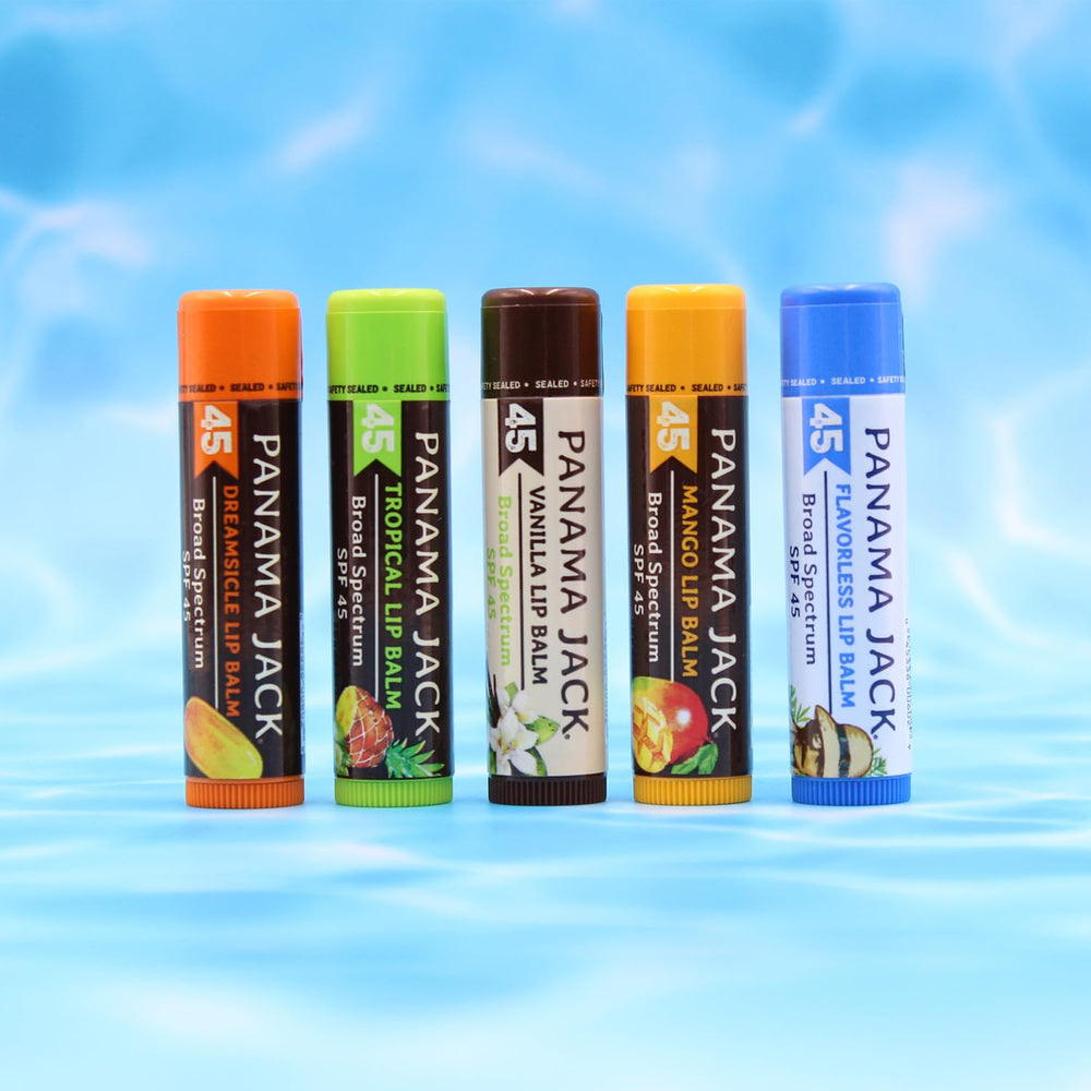 Panama Jack Sunscreen Lip Balm Flavorless shows discreet protection and no fragrance for sensitive use.