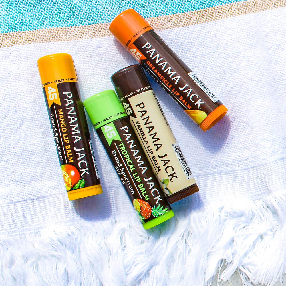 Lips wearing Panama Jack balm during outdoor activity