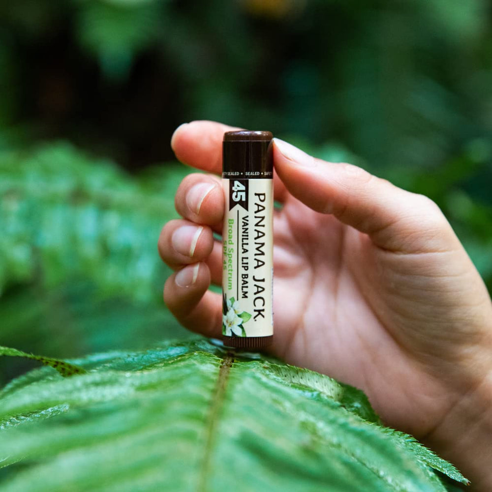 Panama Jack lip balm non-waxy, smooth feel for comfortable lip coverage.