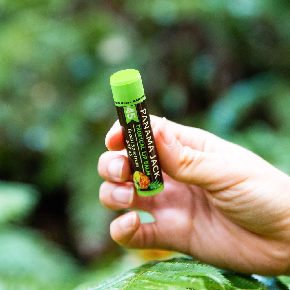 Panama Jack Sunscreen Lip Balm Texture Non-Waxy shows smooth, non-sticky wear