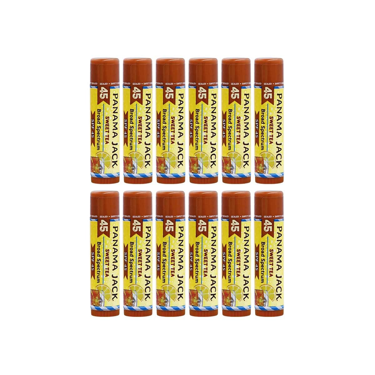 Panama Jack lip balm tube close-up highlighting cap and texture
