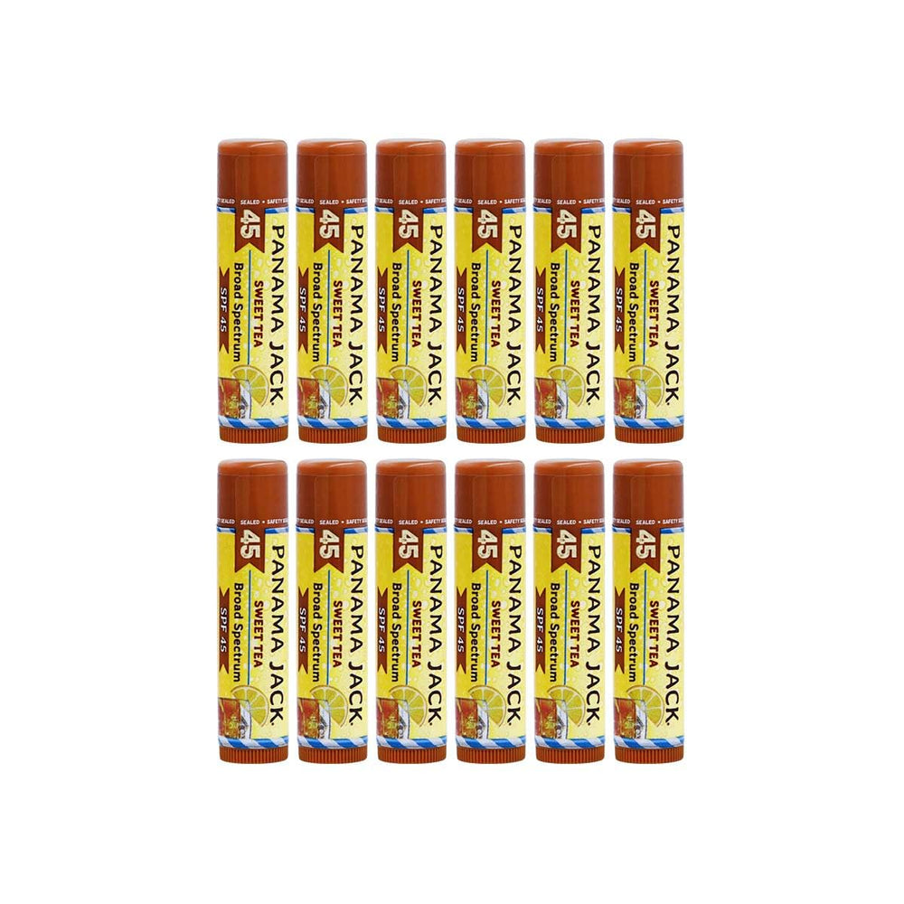 Panama Jack lip balm tube close-up highlighting cap and texture