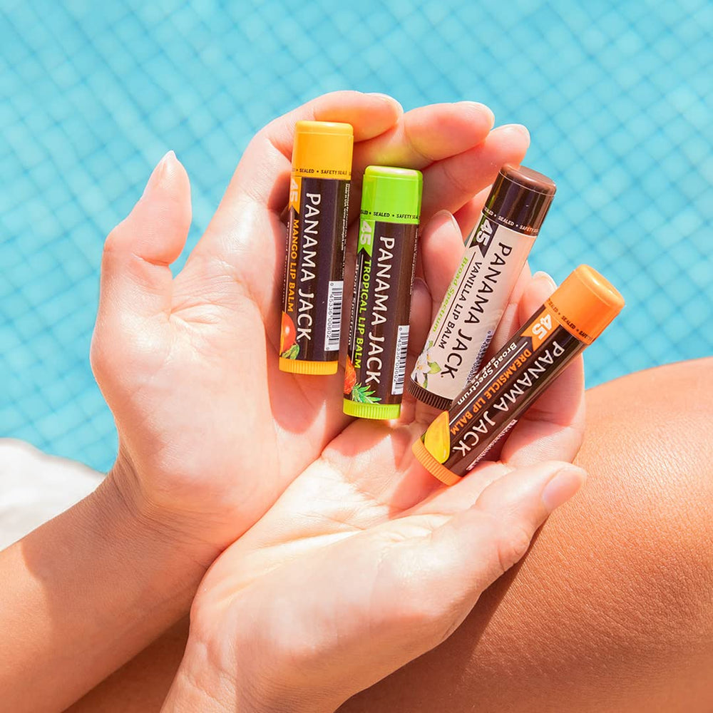 Vanilla flavor packaging of Panama Jack lip balm