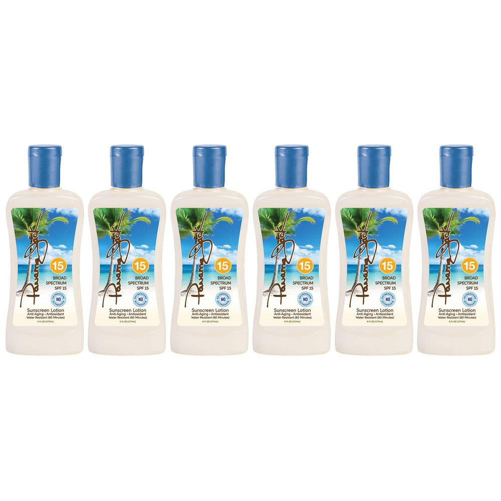 Panama Jack Sunscreen SPF 15 protective bottle against sun.