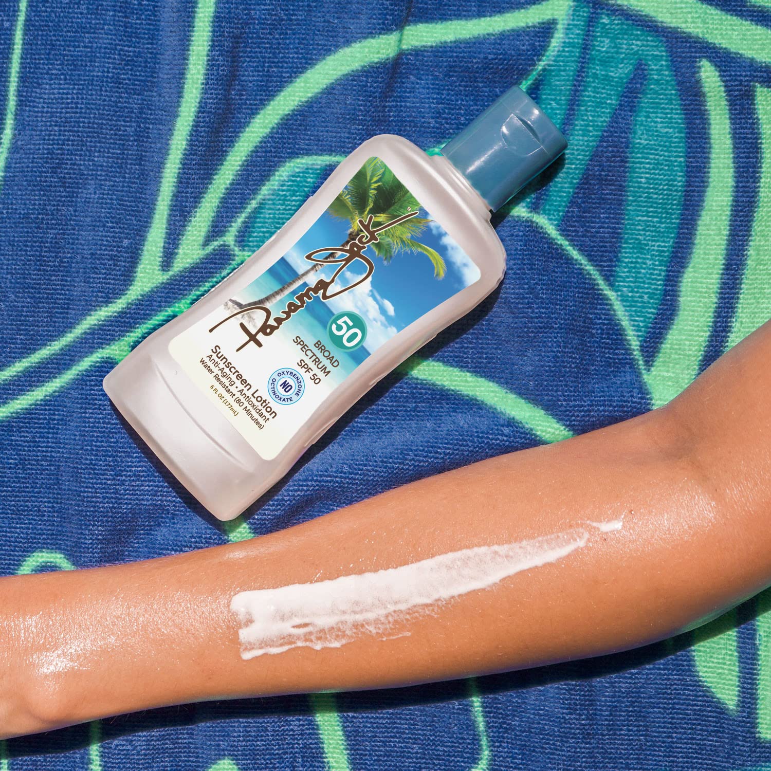Panama Jack SPF 50 in indoor light for detail and color