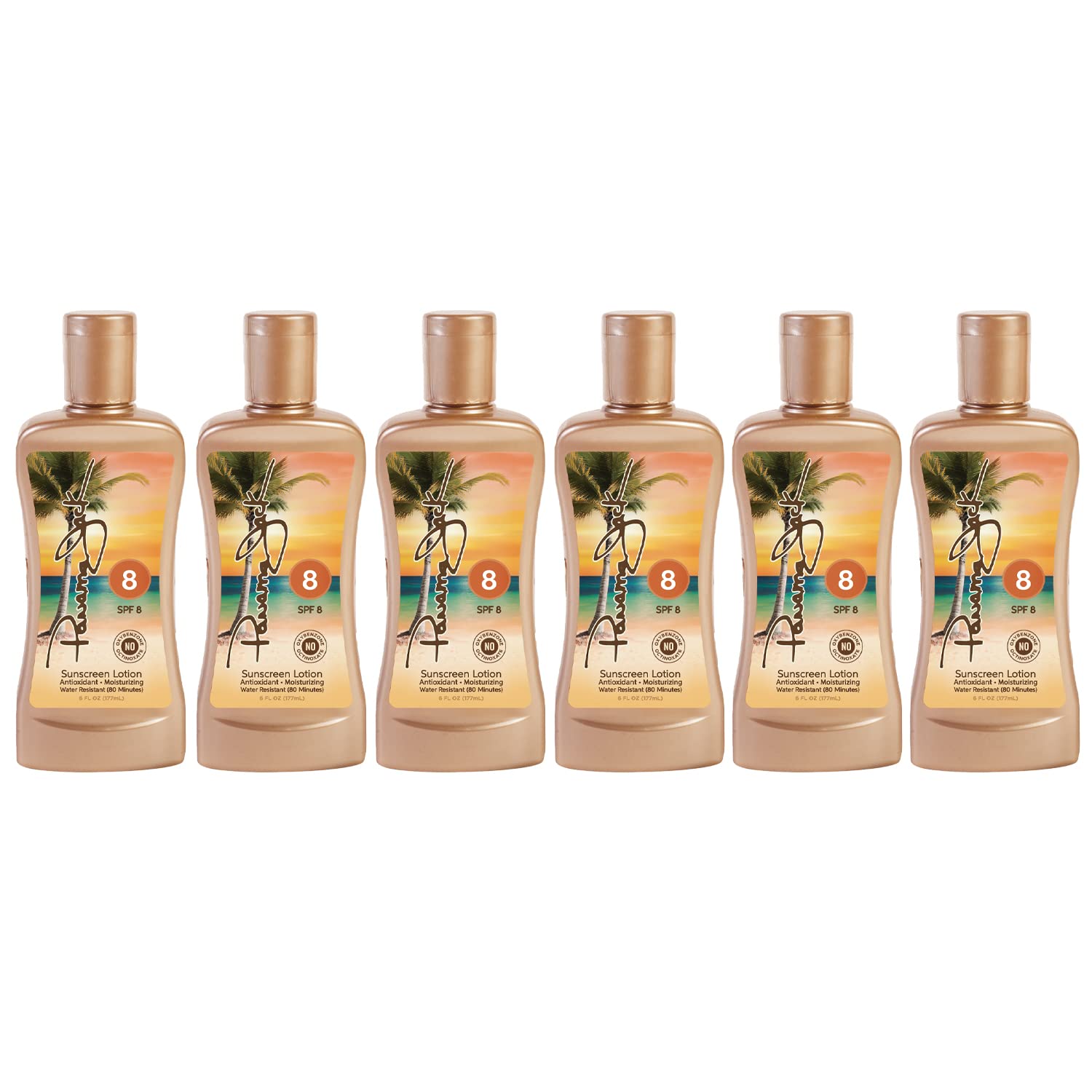 Panama Jack Sunscreen Tanning Lotion SPF 8 bottle for easy beach tanning