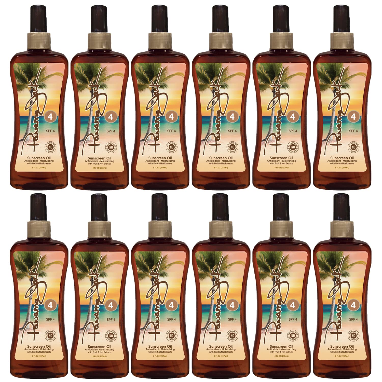 Panama Jack Sunscreen Tanning Oil bottle pour for easy application.