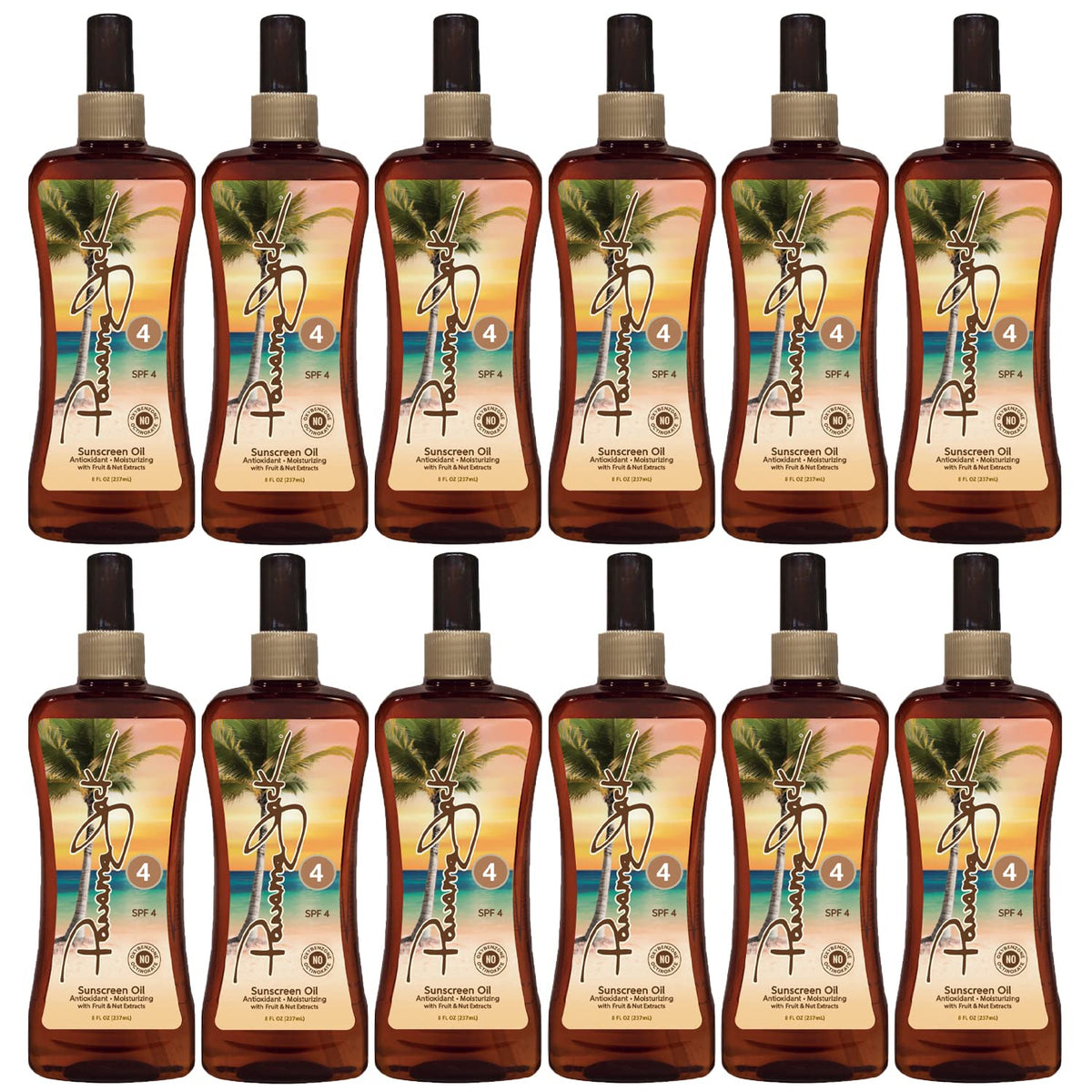 Panama Jack Sunscreen Tanning Oil bottle pour for easy application.