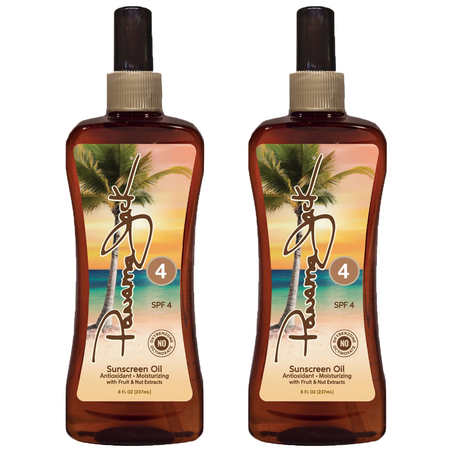 Panama Jack Sunscreen Tanning Oil pack of 12 packaging detail.