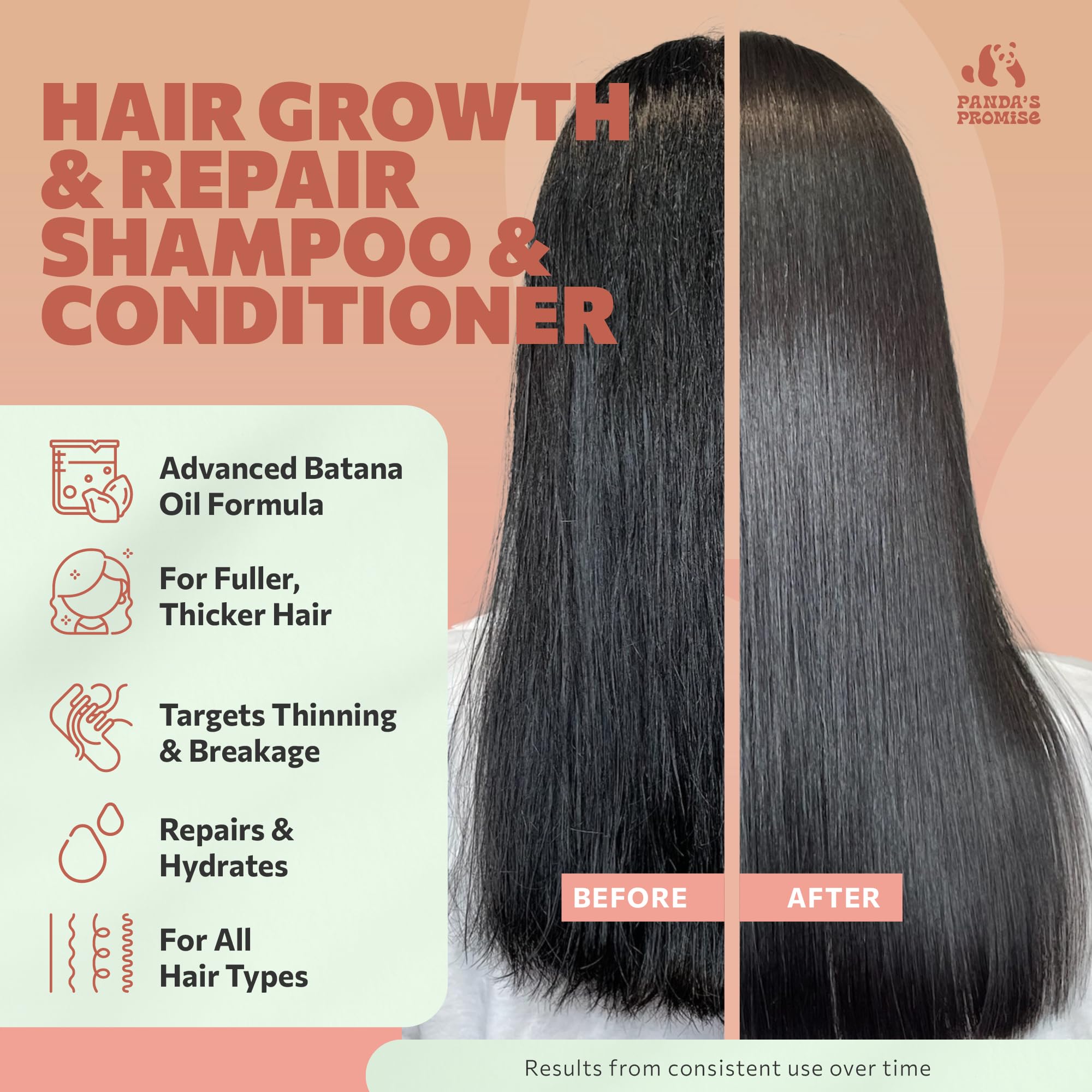 Panda's Promise batana oil conditioner bottle—deep hydration for soft, manageable hair.