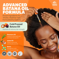 Rosemary and castor oils shown in jar hint at frizz control.