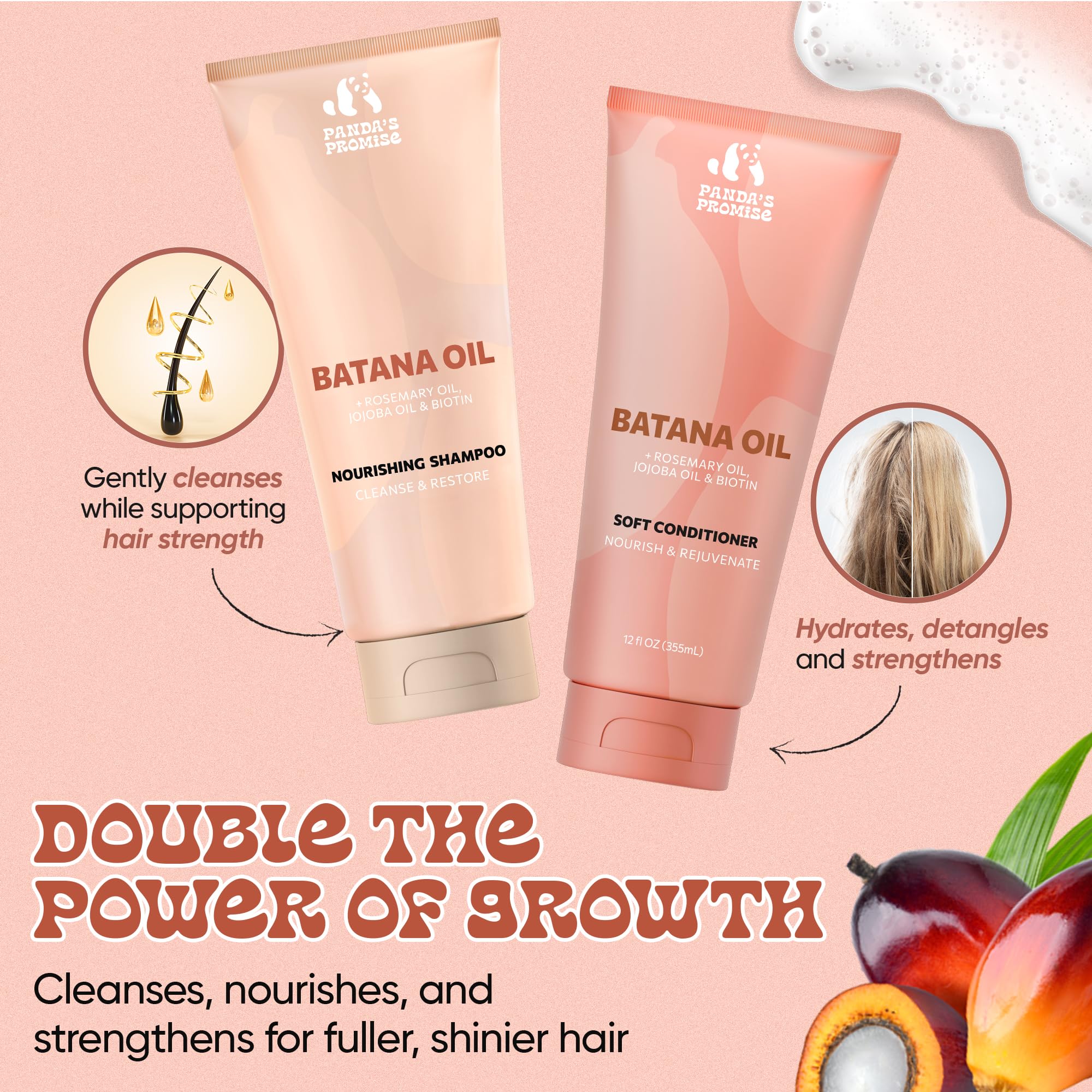 Panda's Promise USA formulation GMP label—clean, quality haircare you can trust.