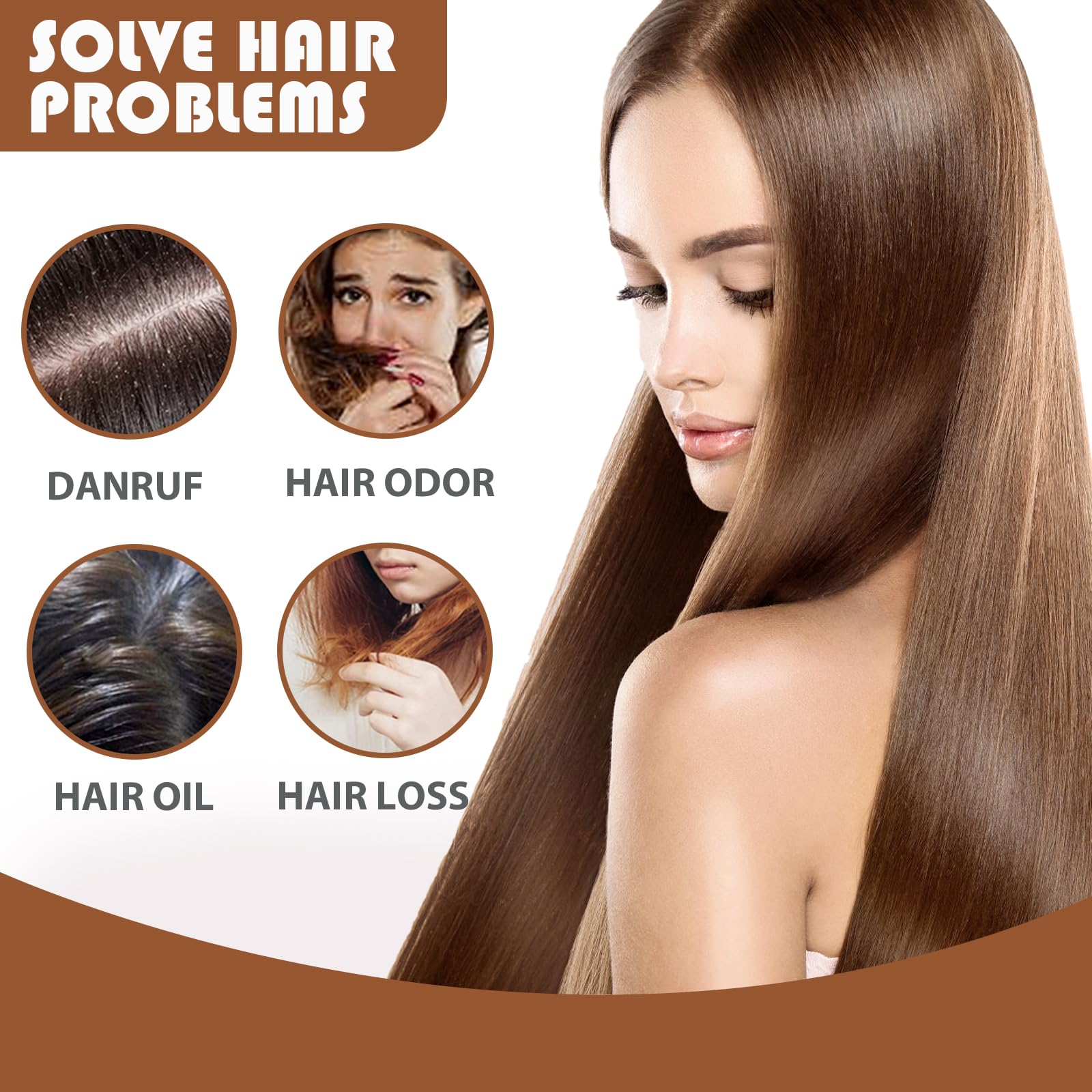 Panmall Fallopia Multiflora Shampoo Bar applied to scalp shows gentle cleansing action.