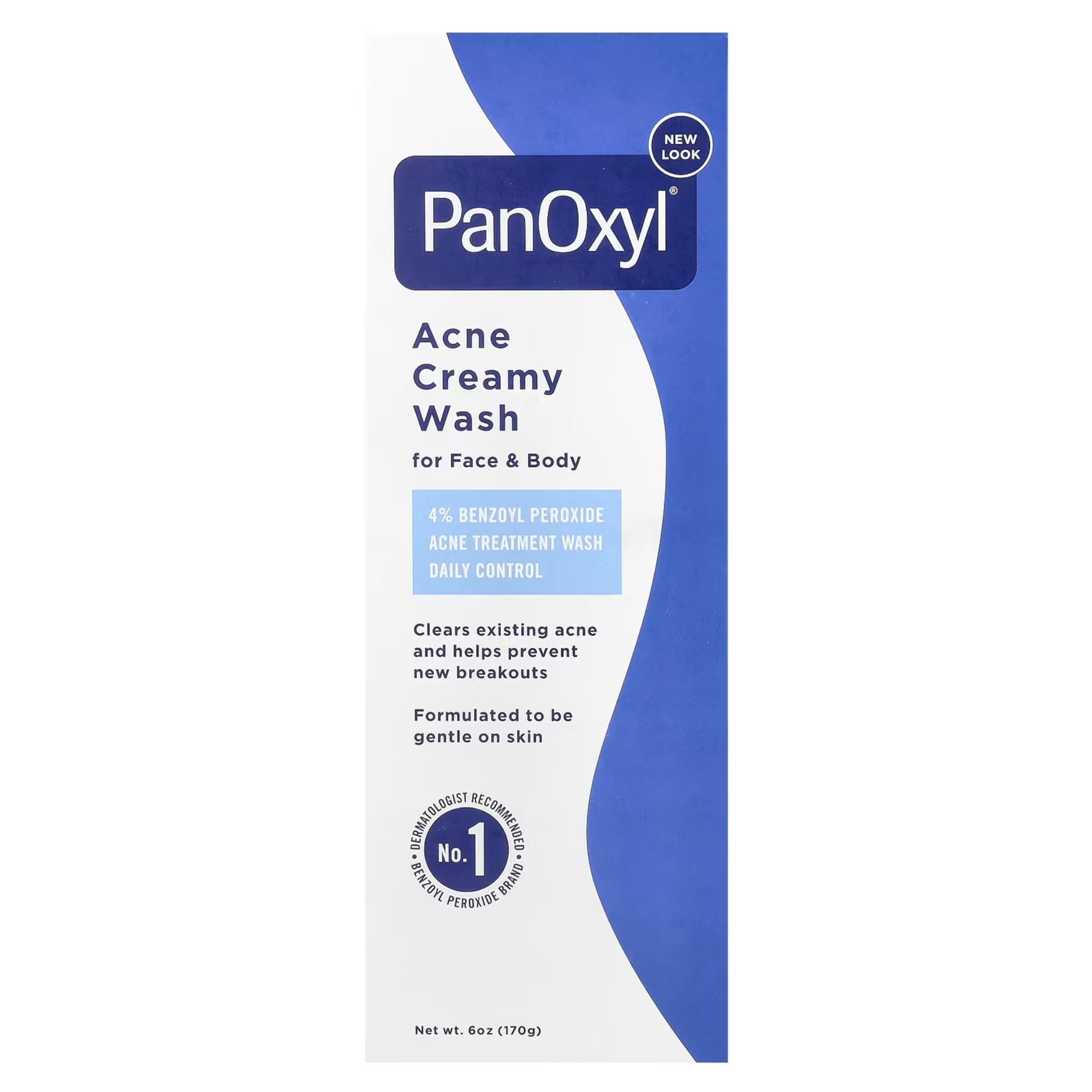 PanOxyl Creamy Acne Wash flat lay featuring 3-pack packaging for easy storage