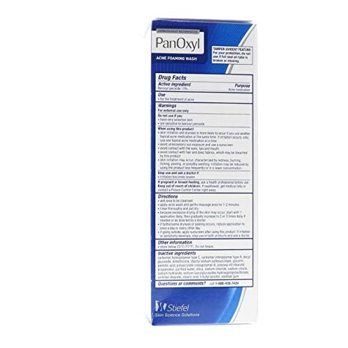 PanOxyl Foaming Acne Wash back cleansing for oil removal on chest and back