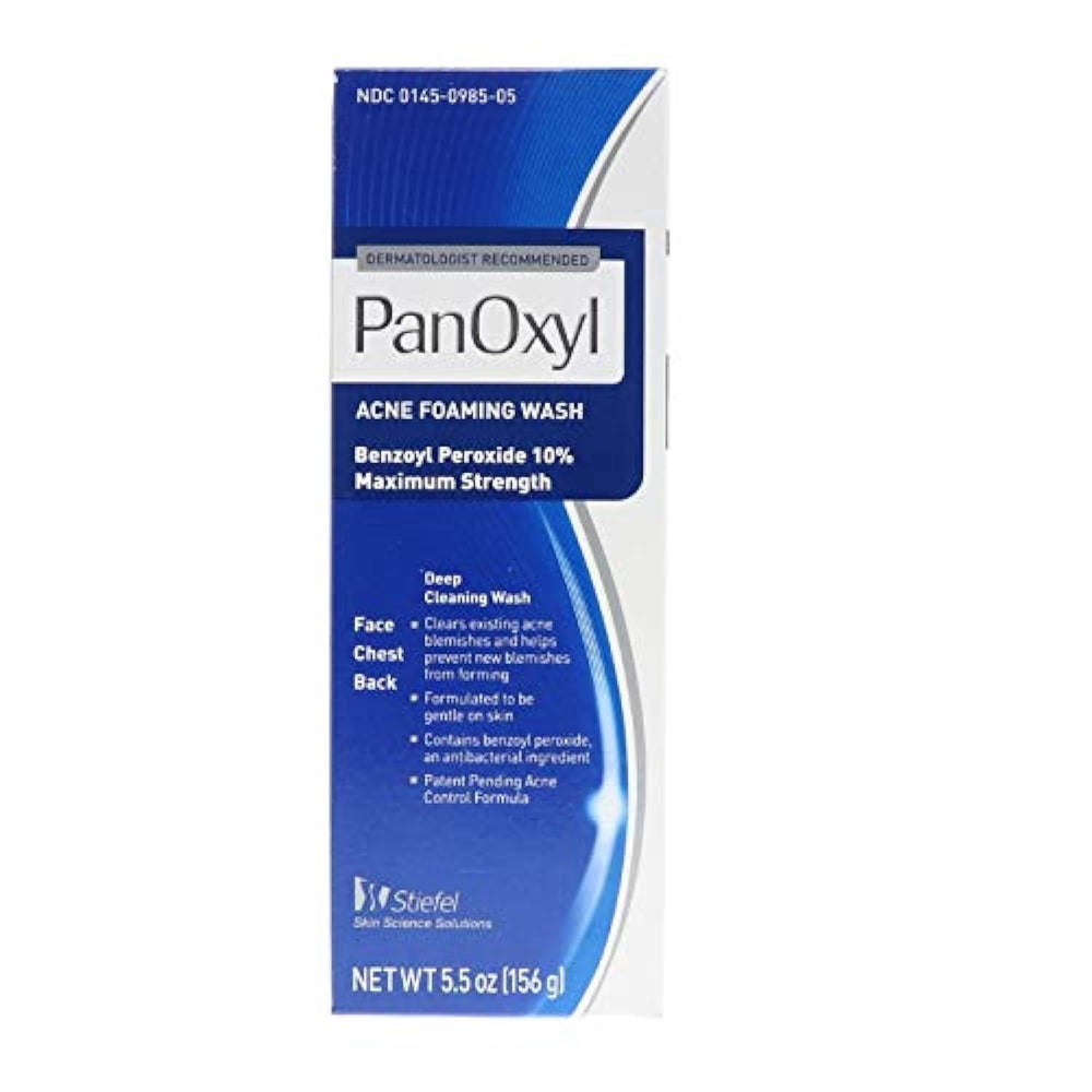 PanOxyl Foaming Acne Wash face cleansing with rich lather for oil control and clearer skin