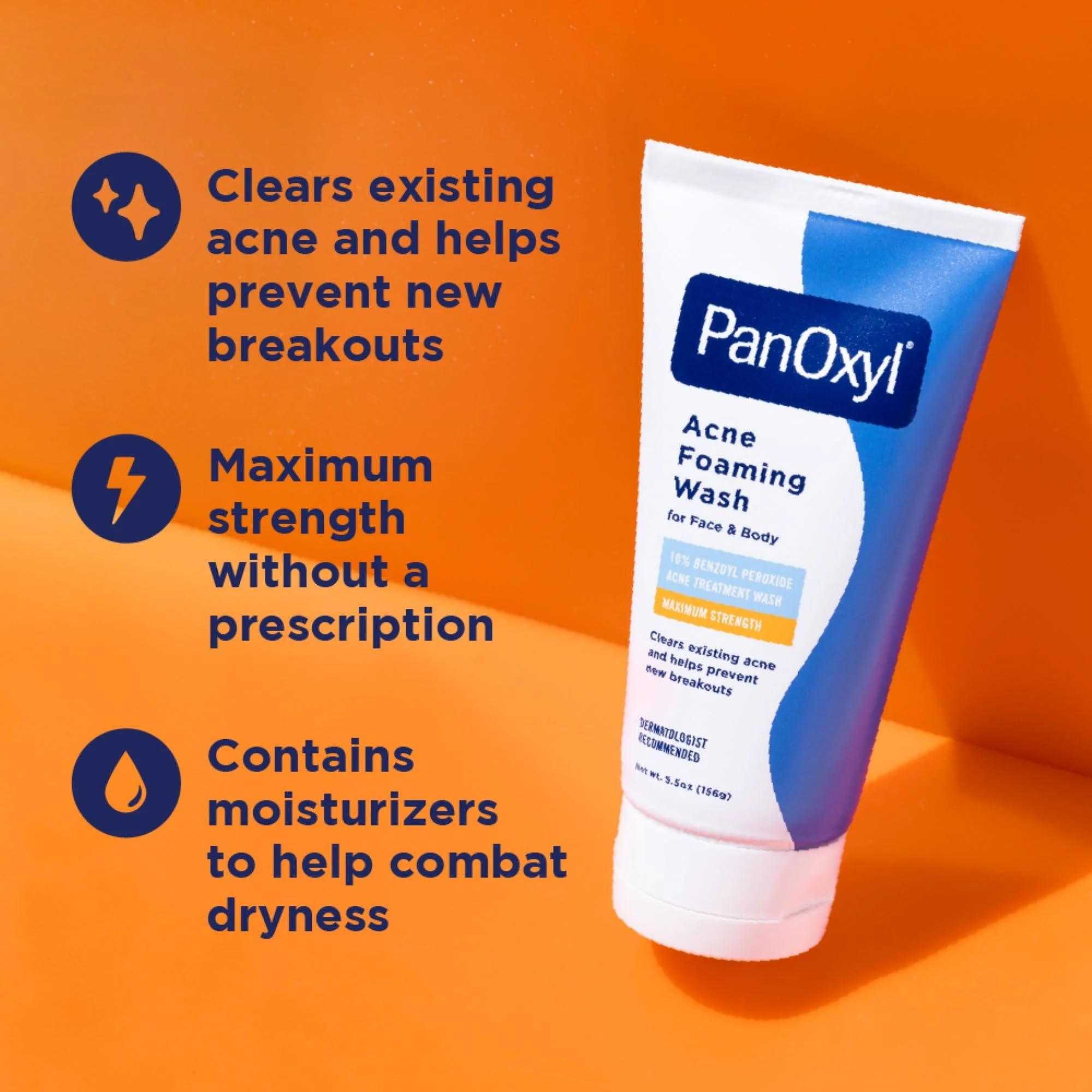 Six-pack PanOxyl Foaming Acne Wash displayed for value-conscious shoppers.