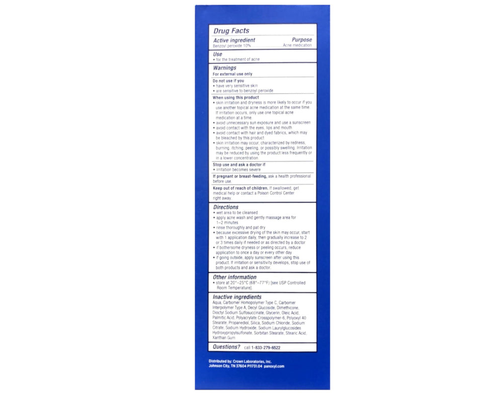 PanOxyl 10% Acne Foaming Wash pack of 2 box highlights value for routine care.