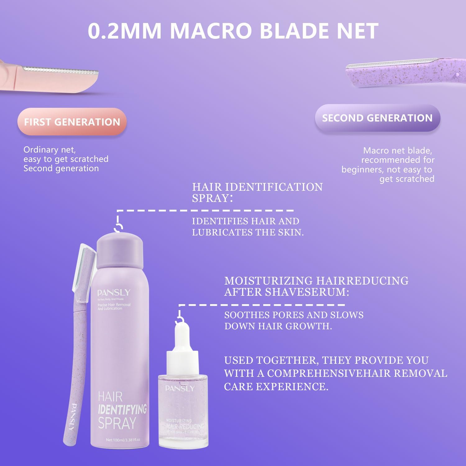 PANSLY moisturizing formula nourishes skin during shaving prep.