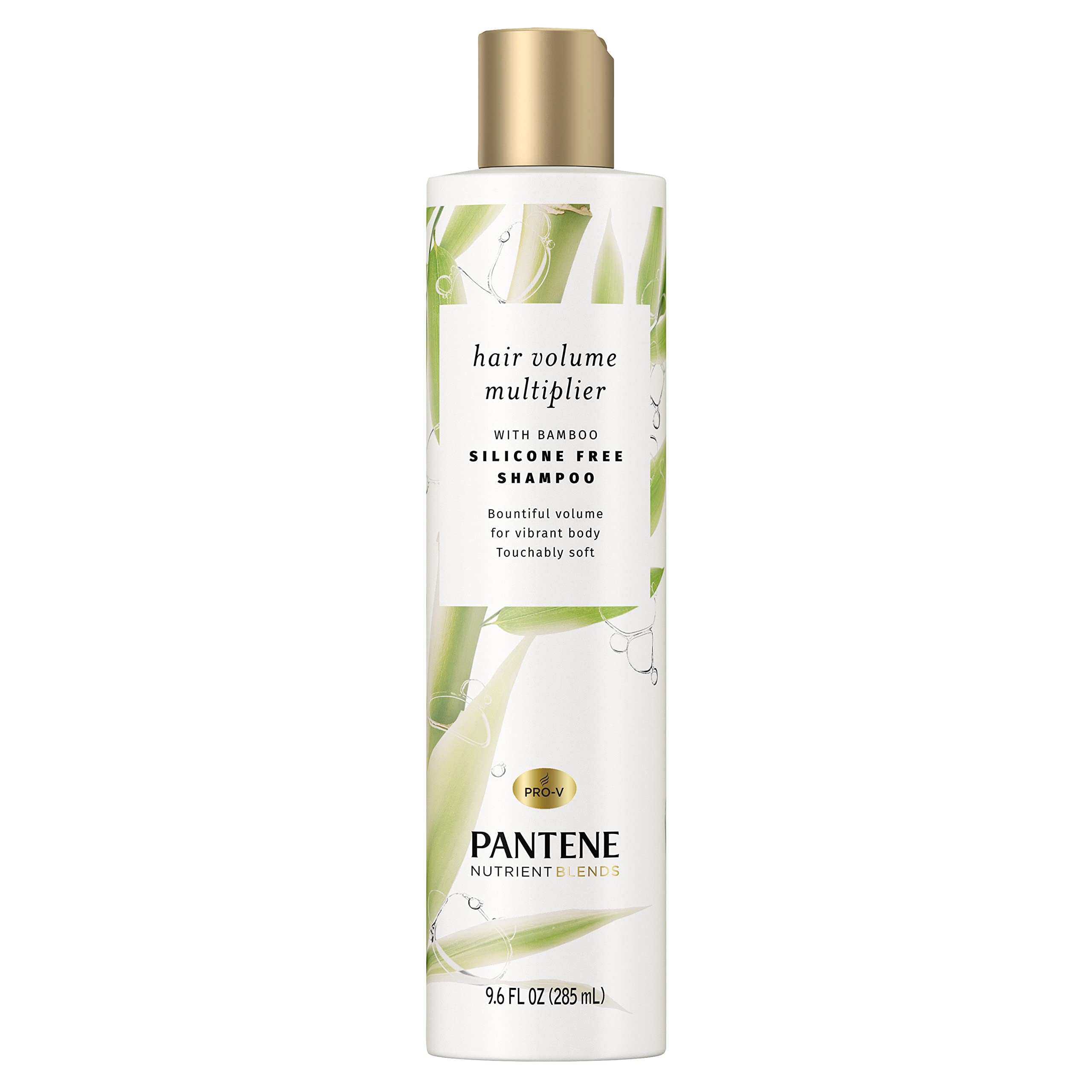 Pantene Bamboo Volumizing Shampoo bottle showing the product for fine hair lift