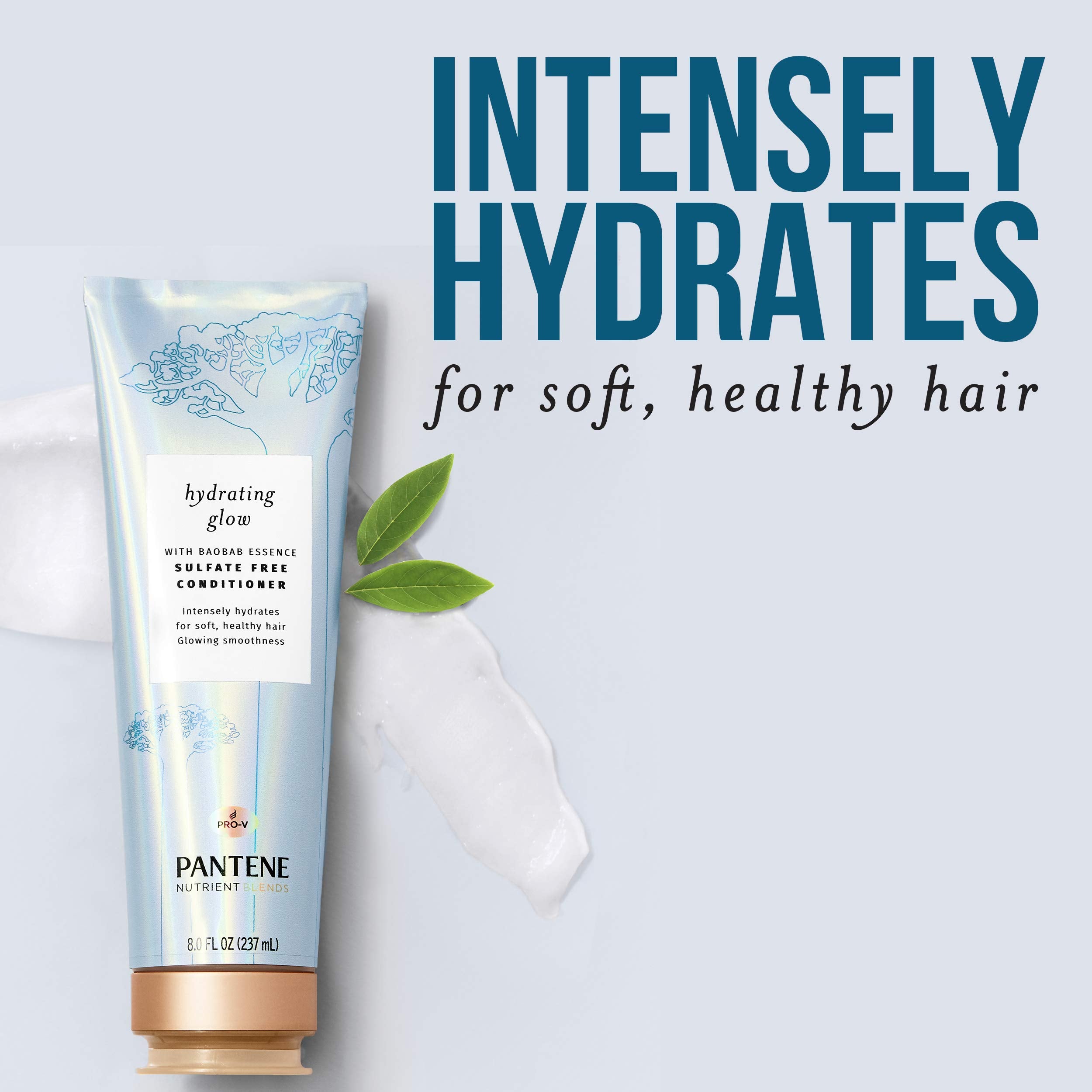 Pantene Baobab essence closeup showcases nourishing moisture-packed formula.