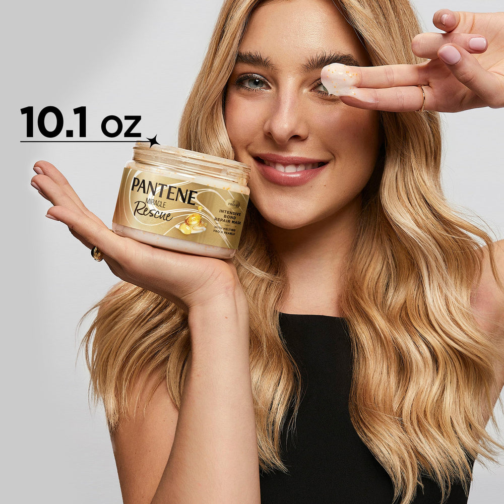 Pantene bonds illustration suggesting stronger hair structure and resilience.