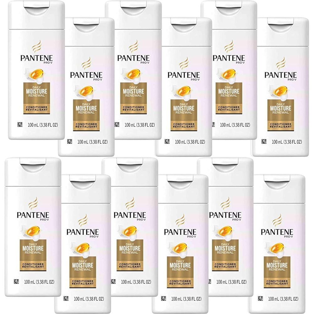 Pantene Daily Moisture Renewal bottle poured into hand illustrating application