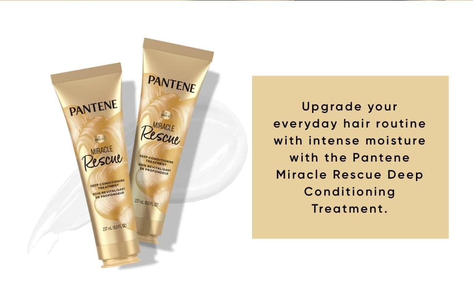 Pantene deep conditioning mask creamy texture close-up for rich moisture.