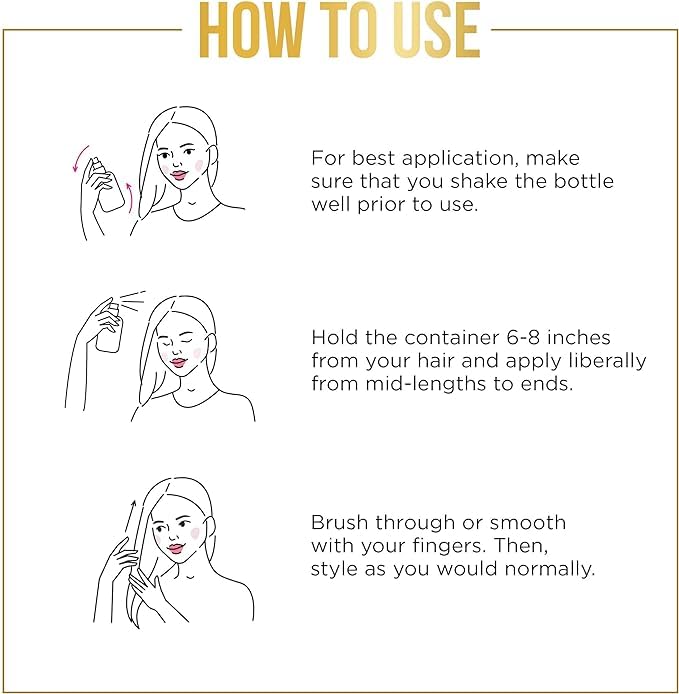 Pantene Dry Conditioner Mist helps tame flyaways for easier styling.