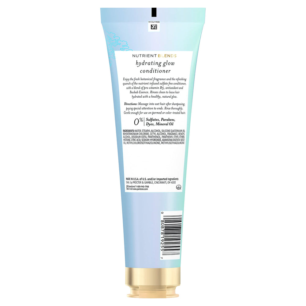 Pantene Hydrating Glow conditioner pump shot for nourished ends.