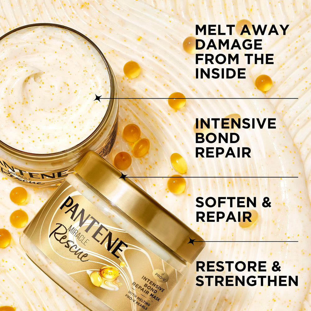 Pantene melting Pro-V Pearls close-up dissolving into hair for nourishment.