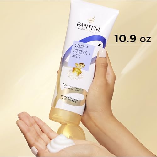 Pantene Pro-V Miracles Curl Define & Shine color-treated-safe label close-up.