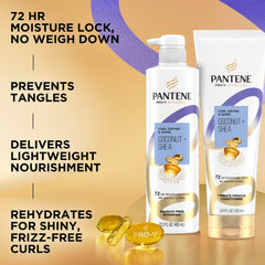 Pantene Pro-V Miracles Curl Define & Shine ends close-up showing defined, frizz-free curls.