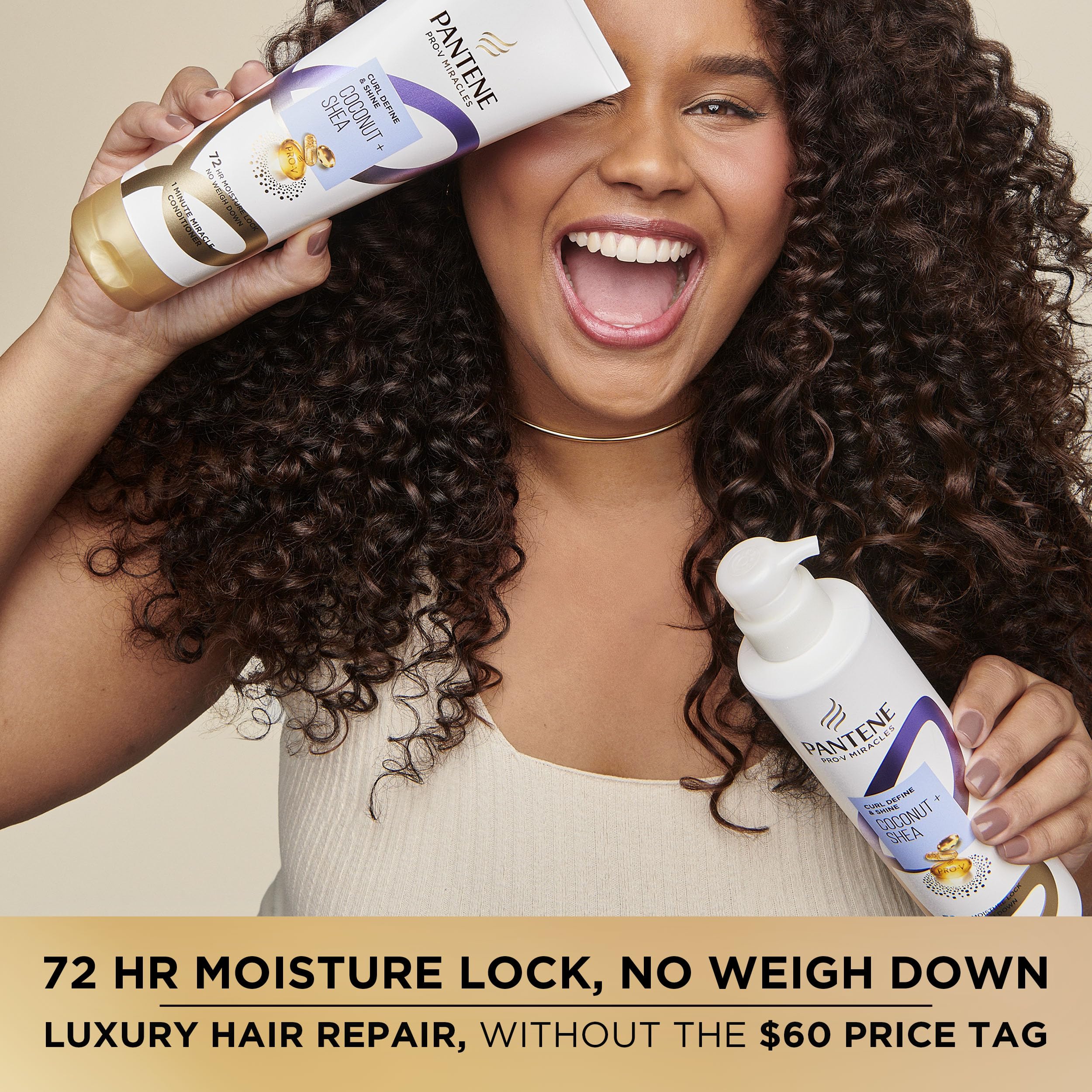 Pantene Pro-V Miracles Curl Define & Shine pump in-shower application.