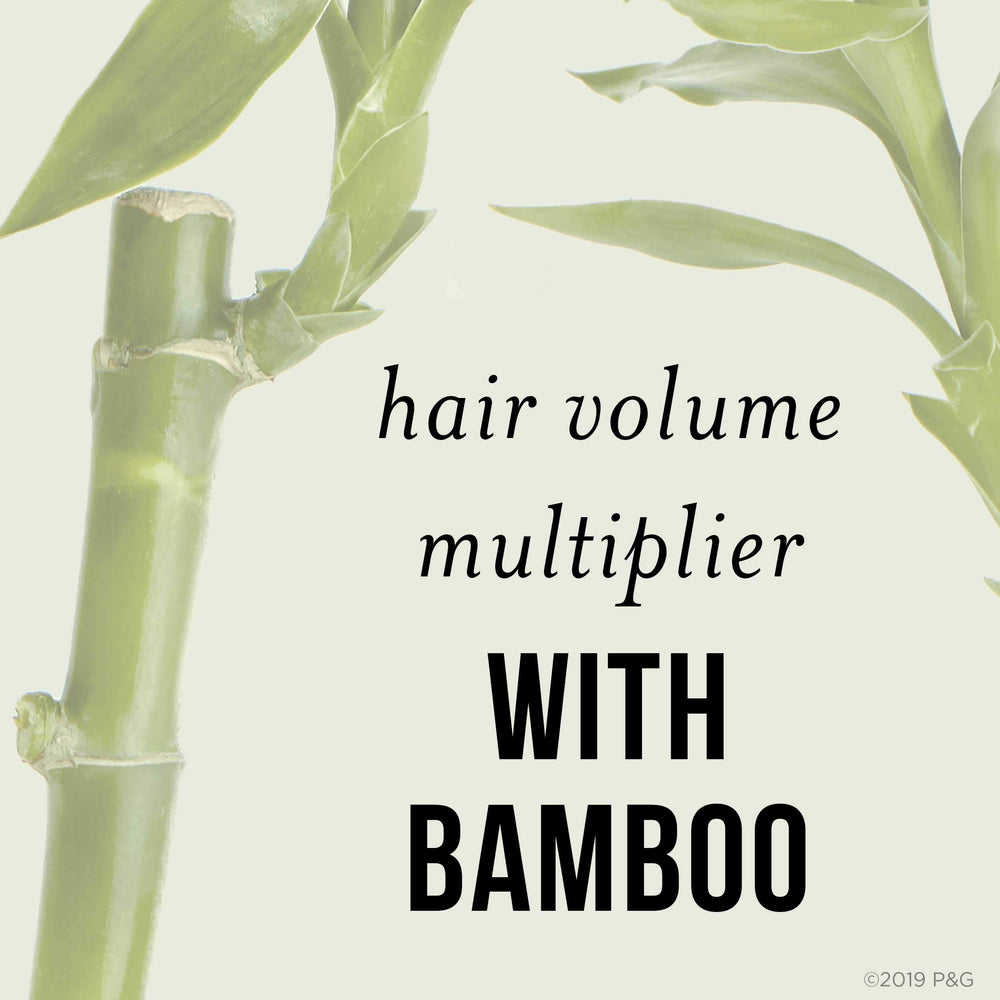 Pantene Nutrient Blends bamboo shampoo fragrance and airy lather.