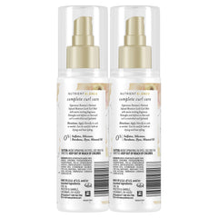 Pantene nutrient blends label close-up highlighting moisture lock for vibrant, hydrated curls.