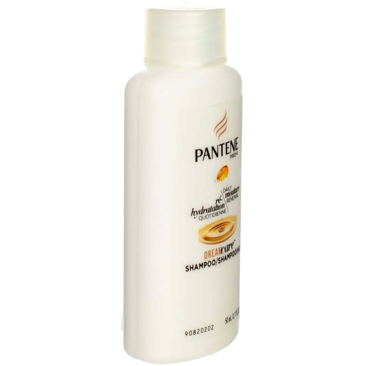 This image shows hands dispensing Pantene Pro-V Moisture Renewal from a compact bottle.