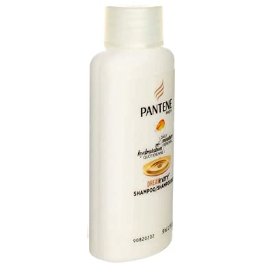 This image shows Pantene Pro-V Moisture Renewal formula with nutrients and antioxidants.