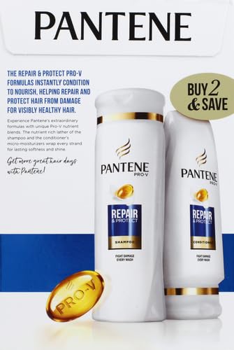 Pantene Pro-V Repair & Protect bundle box highlights the two-piece regimen