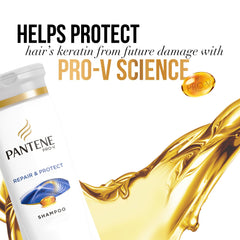 Pantene Pro-V Repair & Protect shampoo after washing reveals hair shine