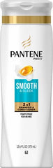 Close-up of Pantene Pro-V Smooth & Sleek with a glossy, sleek finish on hair