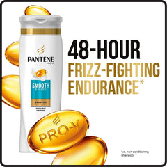 Pantene Pro-V Smooth & Sleek shampoo with argan avocado oils nourishes hair.