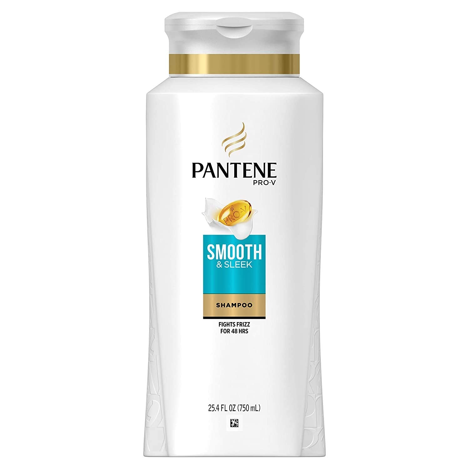 Pantene Pro-V Smooth & Sleek shampoo bottle for frizz control.