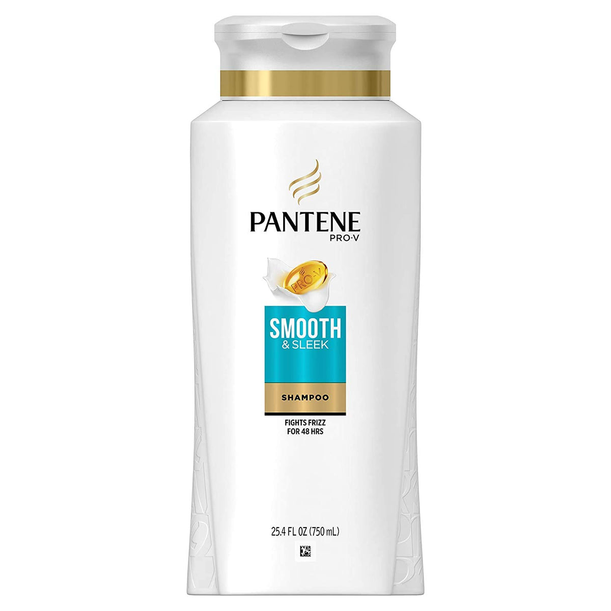 Pantene Pro-V Smooth & Sleek shampoo bottle for frizz control.