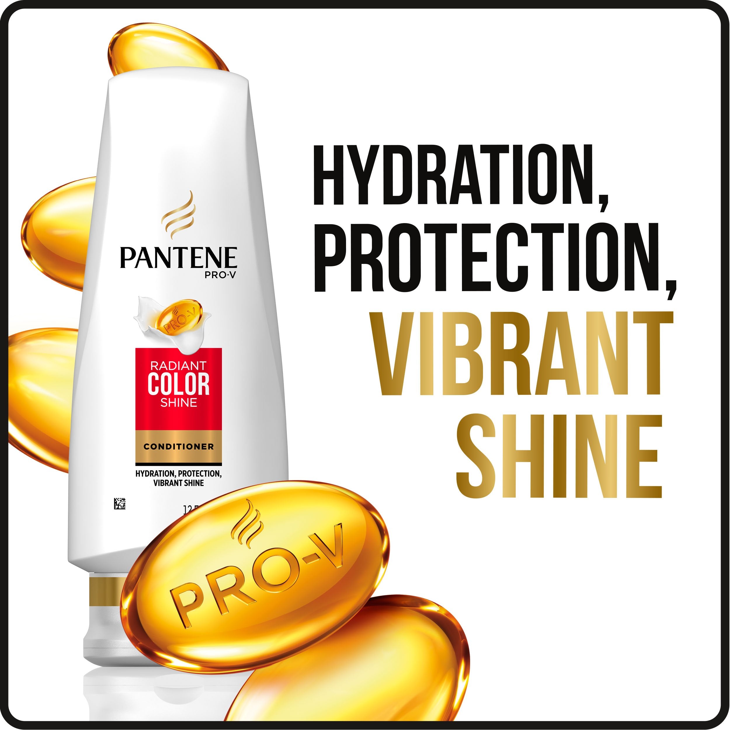 Pantene Radiant Color Shine Conditioner in hand ready to nourish color-treated hair.