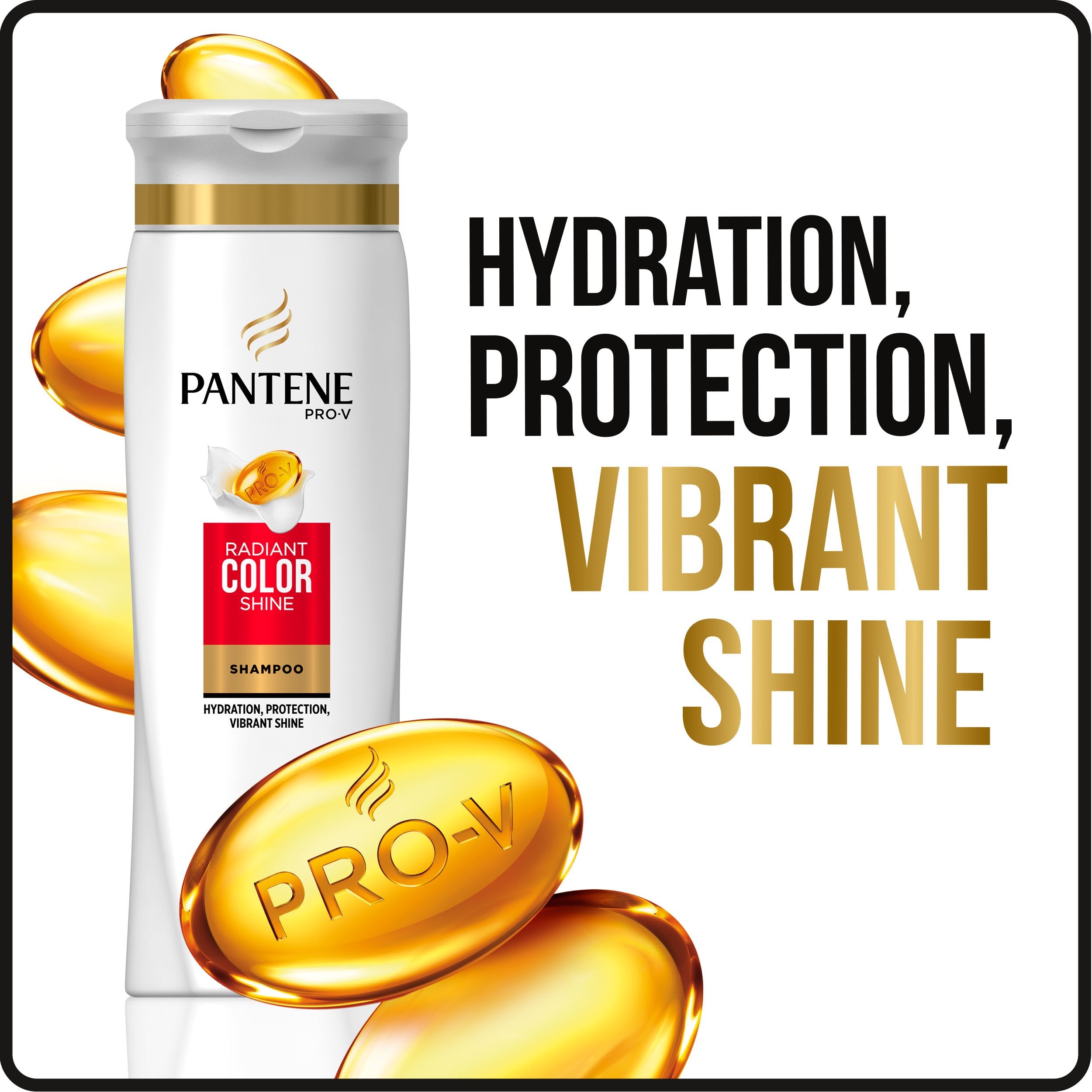 Hands distribute Pantene conditioner through mid-length to ends for lasting softness