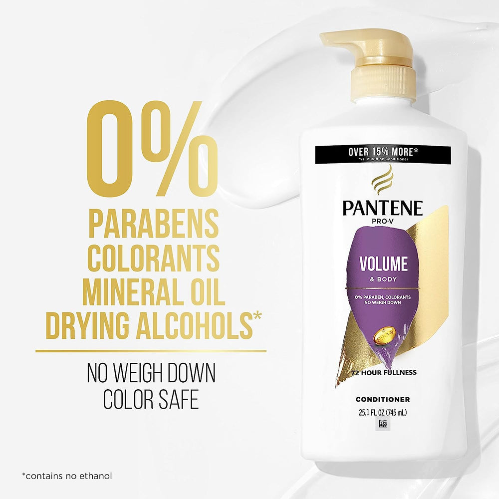 Pantene model hair demonstrates added volume and bounce for fine hair.