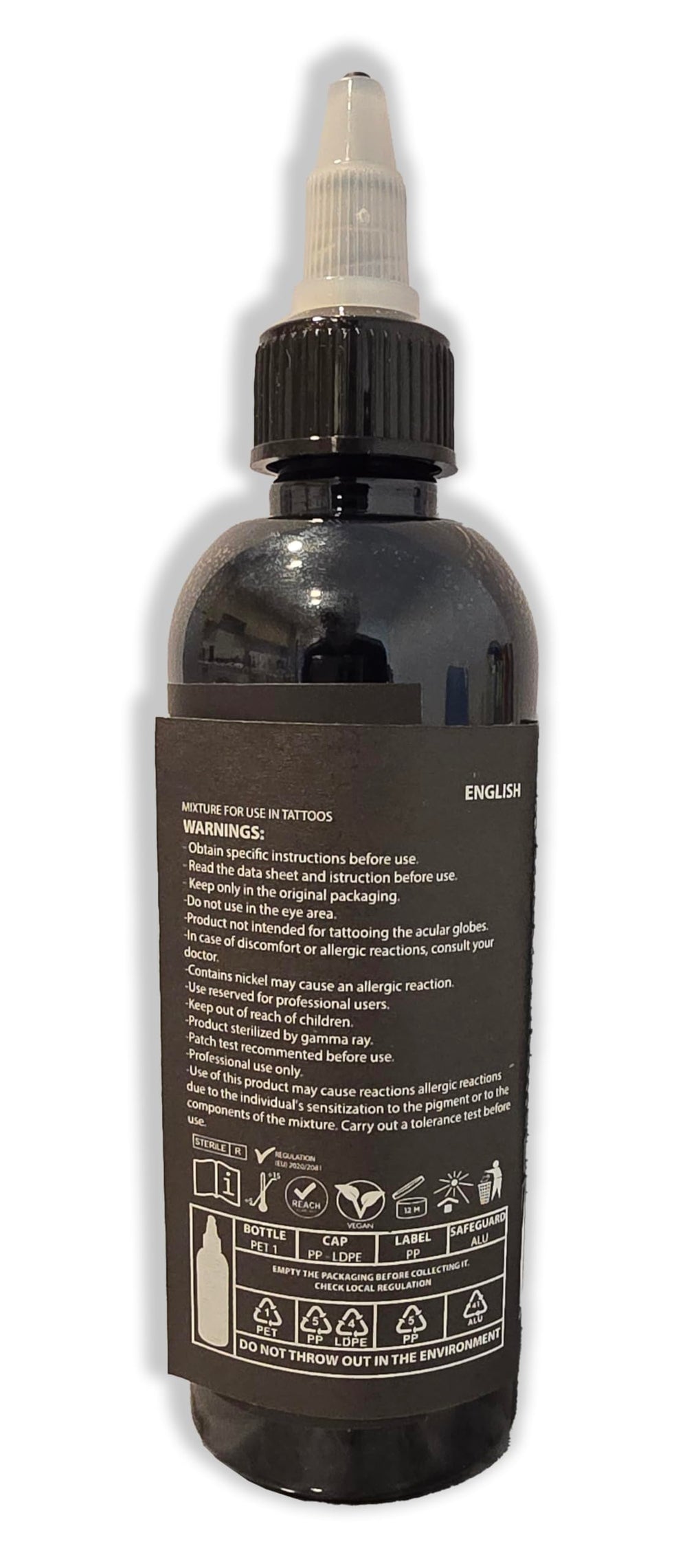 Panthera Black BLK Gold packaging emphasizes EU compliance and Italian craftsmanship.